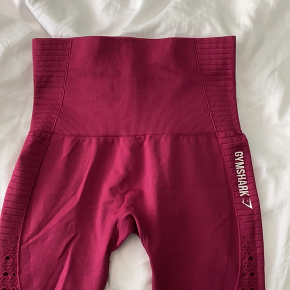 High Waisted Gymshark Leggings in Berry Purple - Picture 4 of 5